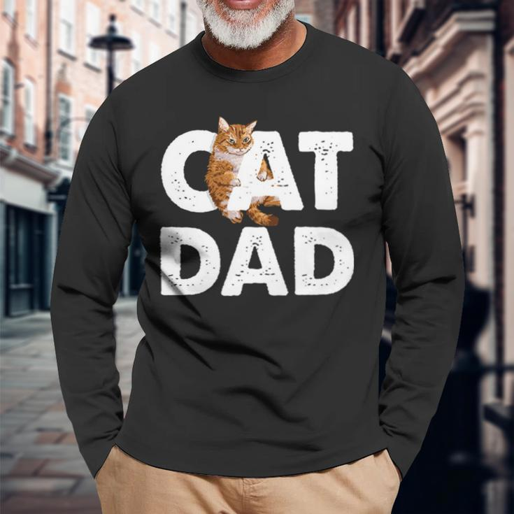 Cat Dad V3 Long Sleeve T-Shirt T-Shirt Gifts for Old Men