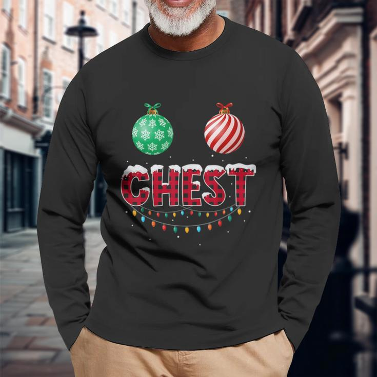 Chest Nuts Christmas Shirt Matching Couple Chestnuts Long Sleeve T-Shirt Gifts for Old Men