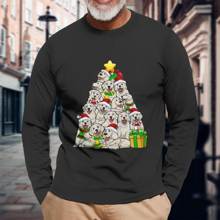 Christmas Golden Retriever Pajama Shirt Tree Dog Xmas Long Sleeve T-Shirt Gifts for Old Men