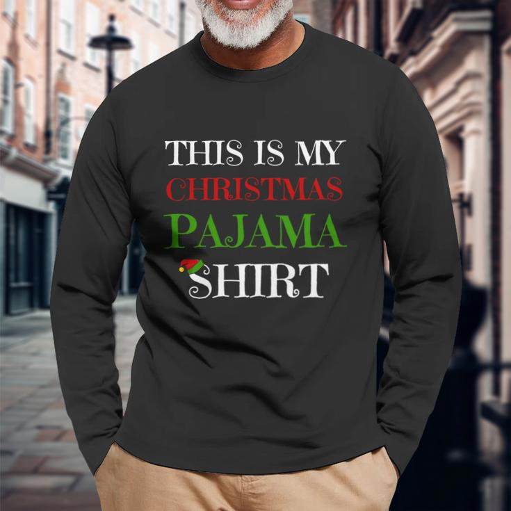 Christmas Pajama Long Sleeve T-Shirt Gifts for Old Men