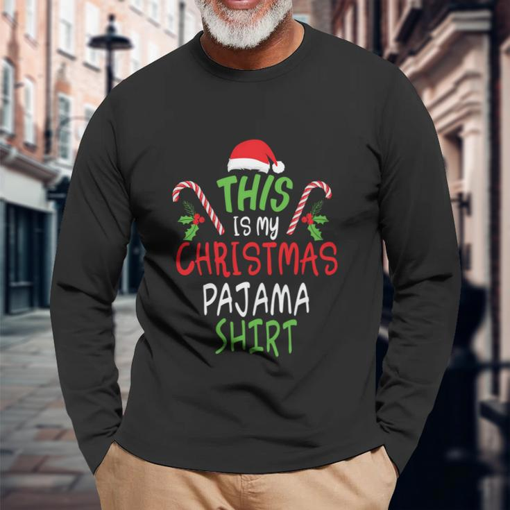 This Is My Christmas Pajama Shirt Xmas Christmas Squad Snowman Mom Claus Long Sleeve T-Shirt Gifts for Old Men