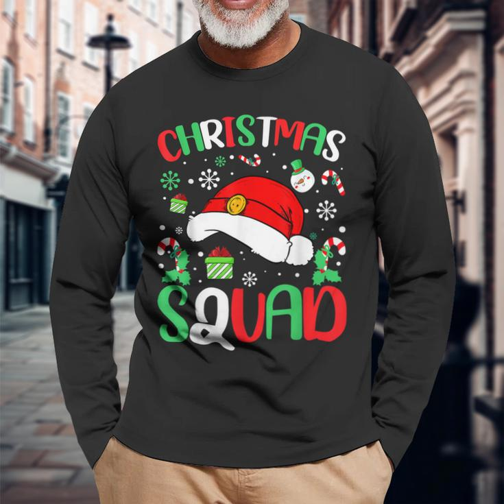 Christmas Squad Family Group Matching Christmas Party Pajama Men Women Long Sleeve T-shirt Graphic Print Unisex Gifts for Old Men