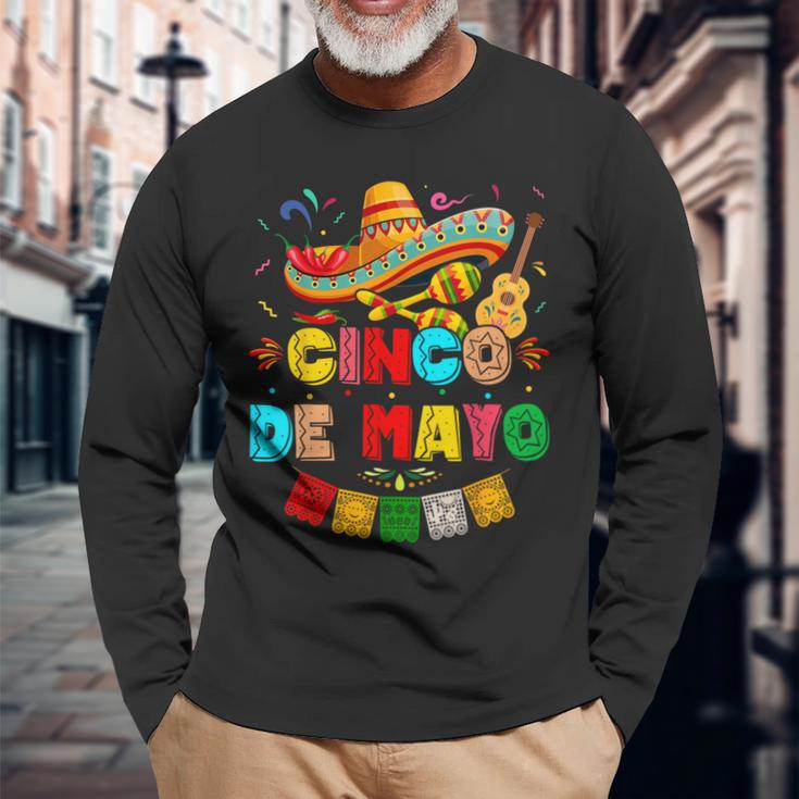 Cinco De Mayo Lets Fiesta 5 De Mayo Squad Fiesta Mexican Long Sleeve T-Shirt T-Shirt Gifts for Old Men