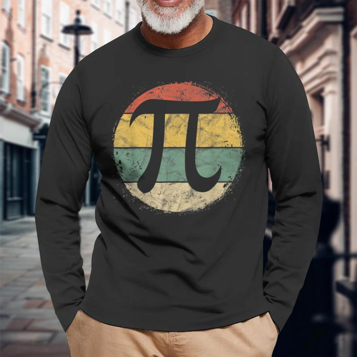 Circular Pi Symbol Pi Day Math Science Teacher Student Long Sleeve T-Shirt Gifts for Old Men