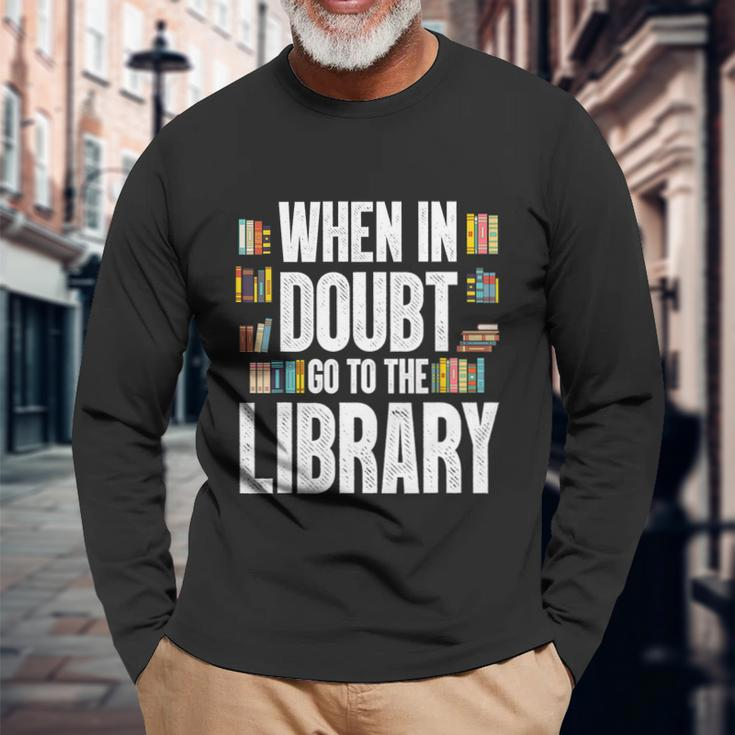 A Cool For Book Reader Librarian Bookworm Book Lovers Long Sleeve T-Shirt Gifts for Old Men