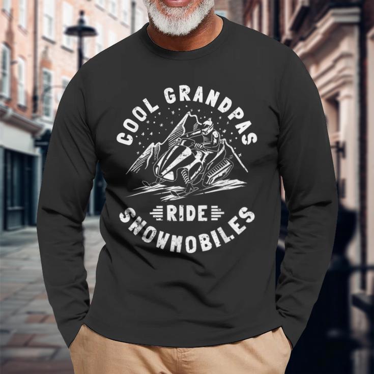 Cool Grandpas Ride Schneemobil Opa Schneemobil Langarmshirts Geschenke für alte Männer