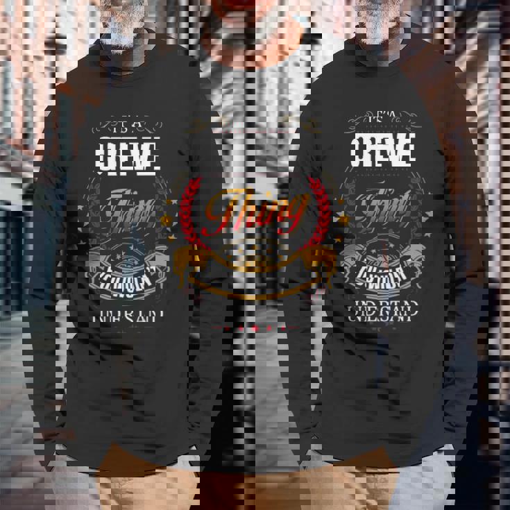 Crewe Crest Crewe Crewe Clothing Crewe Crewe For The Crewe Long Sleeve T-Shirt Gifts for Old Men