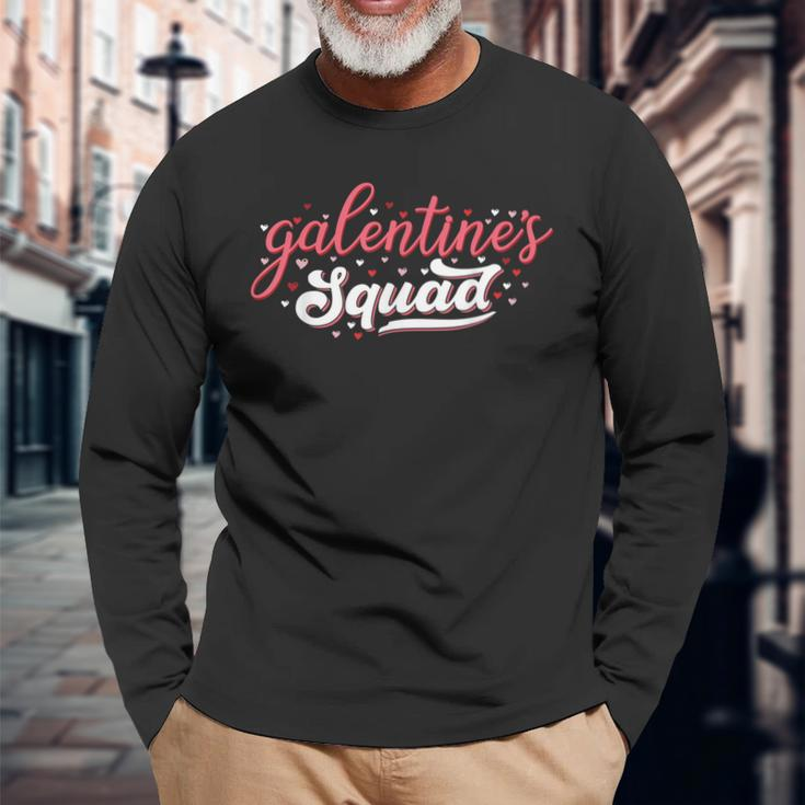 Cute Galentines Squad Gang For Girls Galentines Day Long Sleeve T-Shirt Gifts for Old Men