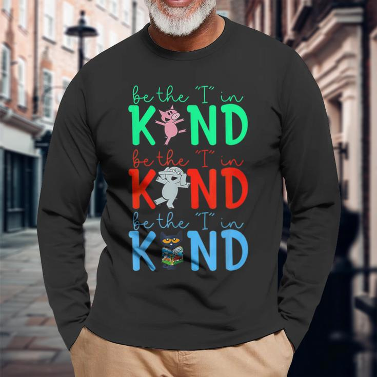Cute Piggie Elephant Cat Motivational Kindness Quote Long Sleeve T-Shirt T-Shirt Gifts for Old Men