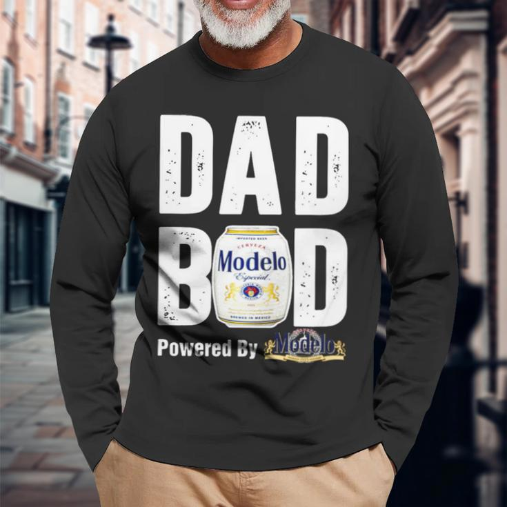 Dad Bod Powered By Modelo Especial Long Sleeve T-Shirt T-Shirt Gifts for Old Men