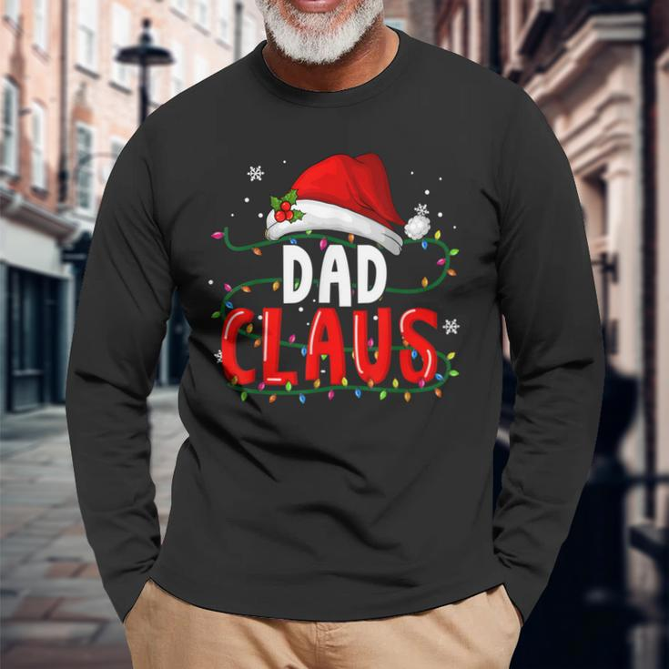 Dad Claus Christmas Famiy Matching Pajamas Team Santa Men Women Long Sleeve T-shirt Graphic Print Unisex Gifts for Old Men