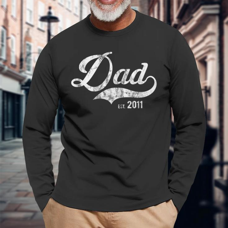 Dad Est 2011 Worlds Best Fathers Day We Love Daddy Long Sleeve T-Shirt T-Shirt Gifts for Old Men
