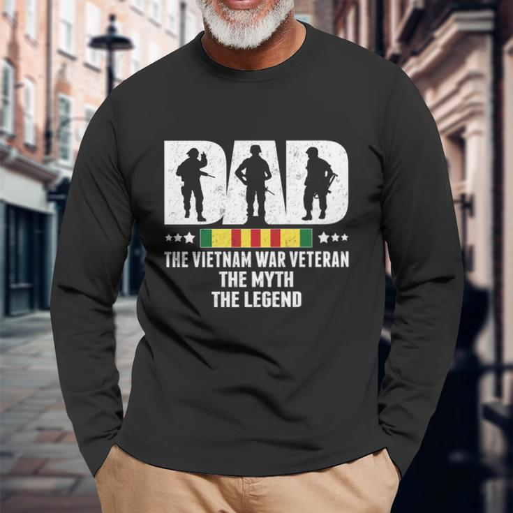 Dad Vietnam Veteran The Myth The Legend Dad V2 Long Sleeve T-Shirt Gifts for Old Men