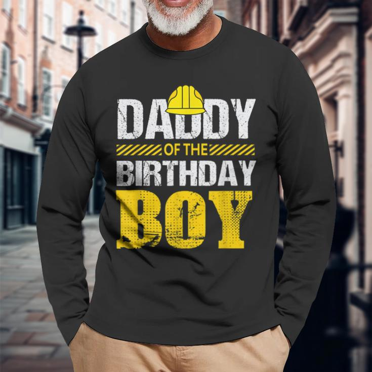 Daddy Of The Birthday Boy Construction Matching Long Sleeve T-Shirt T-Shirt Gifts for Old Men
