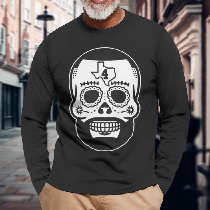 Dak Prescott Sugar Skull Long Sleeve T-Shirt T-Shirt Gifts for Old Men