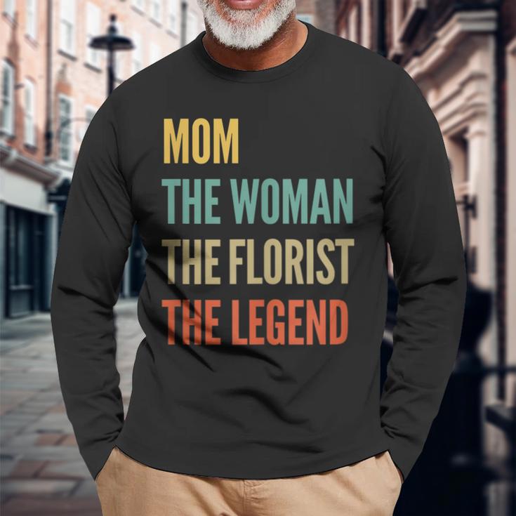 Damen Die Mutter Die Frau Die Floristin Die Legende Langarmshirts Geschenke für alte Männer