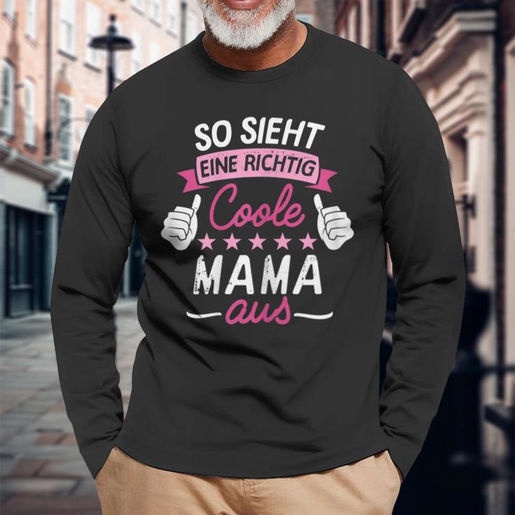 Damen Langarmshirts Coole Mama, Lustiges Design für Mütter Geschenke für alte Männer