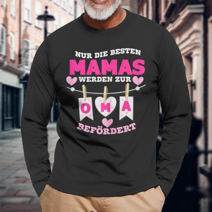 Damen Nur Die Besten Mamas Werden Zur Oma Befördert Langarmshirts Geschenke für alte Männer