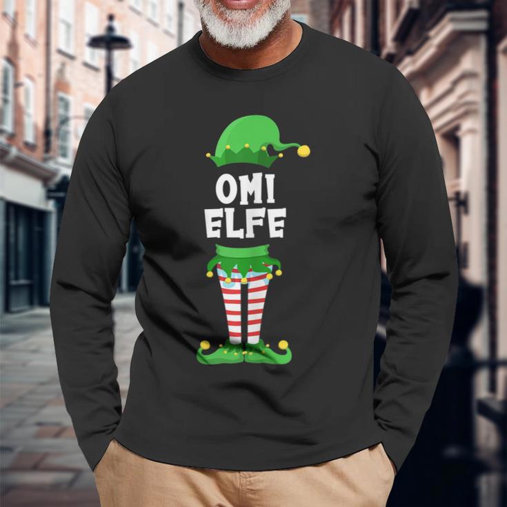 Damen Omi Elfe Oma Partnerlook Familien Outfit Weihnachten Langarmshirts Geschenke für alte Männer