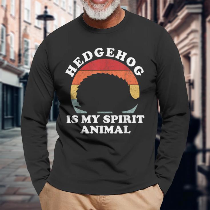 Der Igel Ist Mein Geistertier Süßer Tierliebhaber Langarmshirts Geschenke für alte Männer