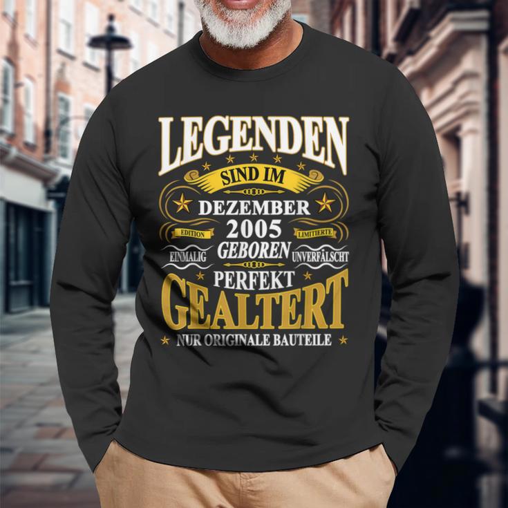 Dezember 2005 Geburtslegende Lustiges 18. Geburtstag Langarmshirts Geschenke für alte Männer