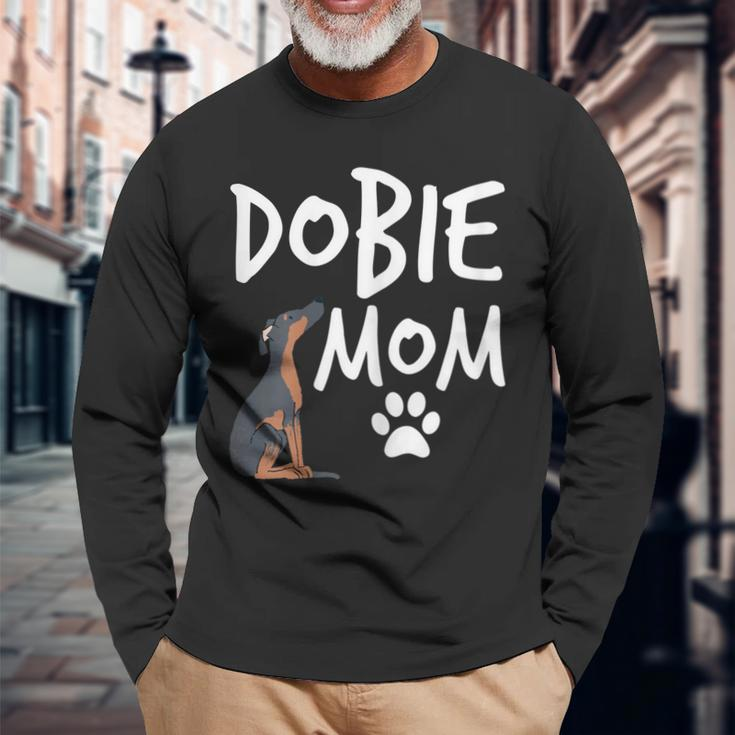Dobie Mama Langarmshirts für Dobermann Pinscher Hundeliebhaber Geschenke für alte Männer