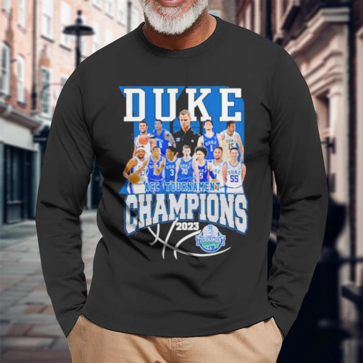 Duke Team 2023 Acc Men’S Basketball Tournament Champions Long Sleeve T-Shirt T-Shirt Gifts for Old Men