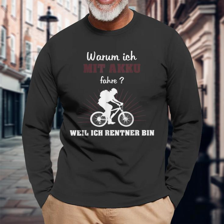 E Bike Rentner Pedelec Fahrrad Elektro Rad Ebike Langarmshirts Geschenke für alte Männer