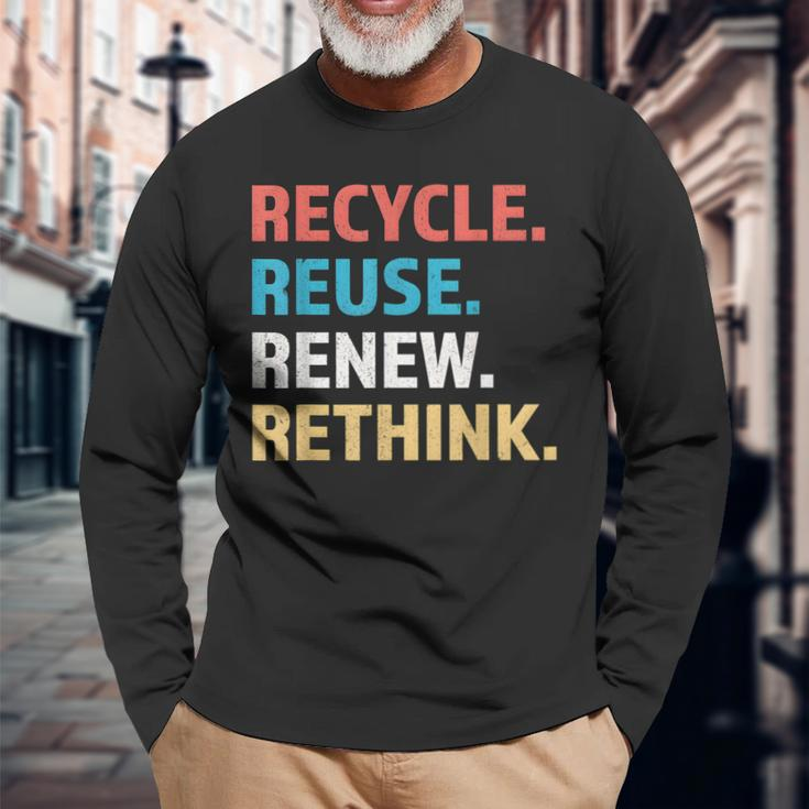 Earth Day Saying For Earth Lovers Tree Huggers Long Sleeve T-Shirt T-Shirt Gifts for Old Men