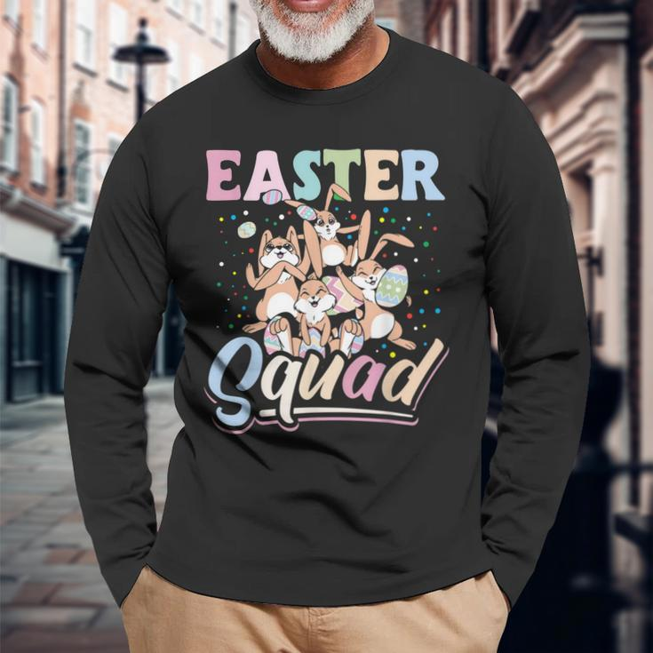 Easter Squad Bunnies Easter Egg Hunting Bunny Rabbit Long Sleeve T-Shirt T-Shirt Gifts for Old Men
