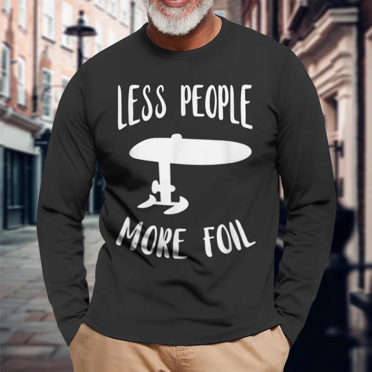 Efoil Less People More Elektrisches Hydrofoil-Surfbrett Langarmshirts Geschenke für alte Männer