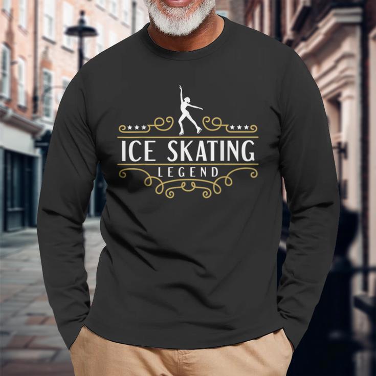 Eiskunstlauf-Legende Schwarzes Langarmshirts, Stilvoll für Eislaufbegeisterte Geschenke für alte Männer