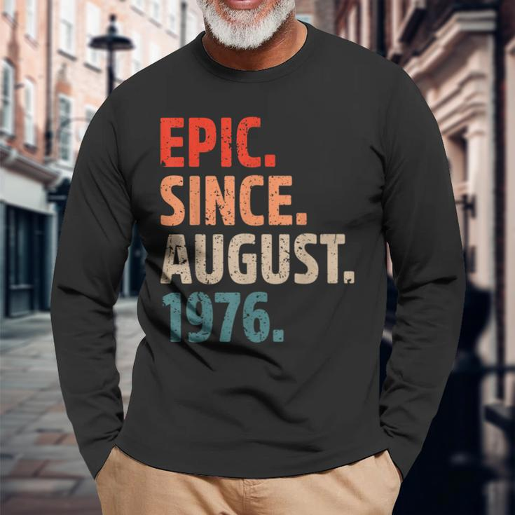 Epic Since August 1976 46 Jahre Alt 46 Geburtstag Vintage Langarmshirts Geschenke für alte Männer