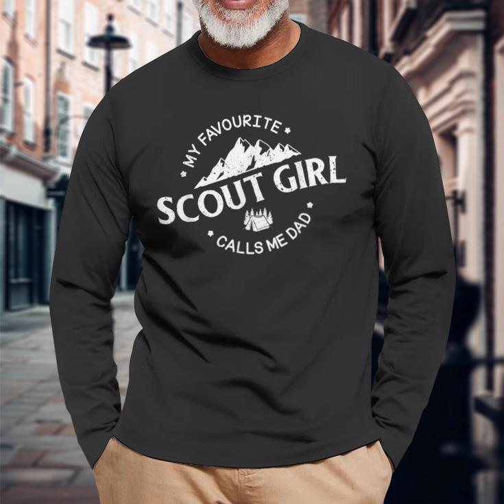 My Favourite Scout Girl Calls Me Dad Proud Dad Long Sleeve T-Shirt Gifts for Old Men