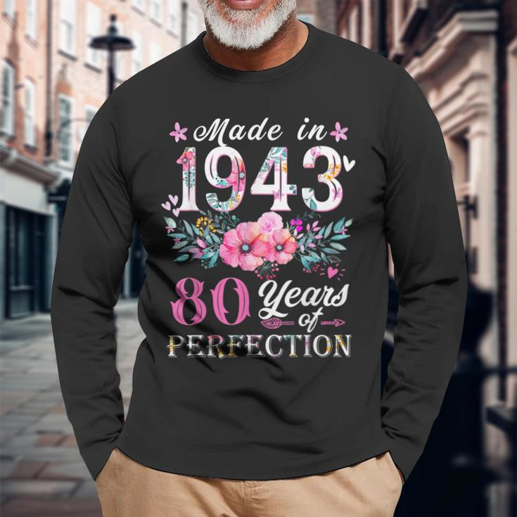 Floral 80Th Birthday Ideas For Women Best Of 1943 Long Sleeve T-Shirt Gifts for Old Men