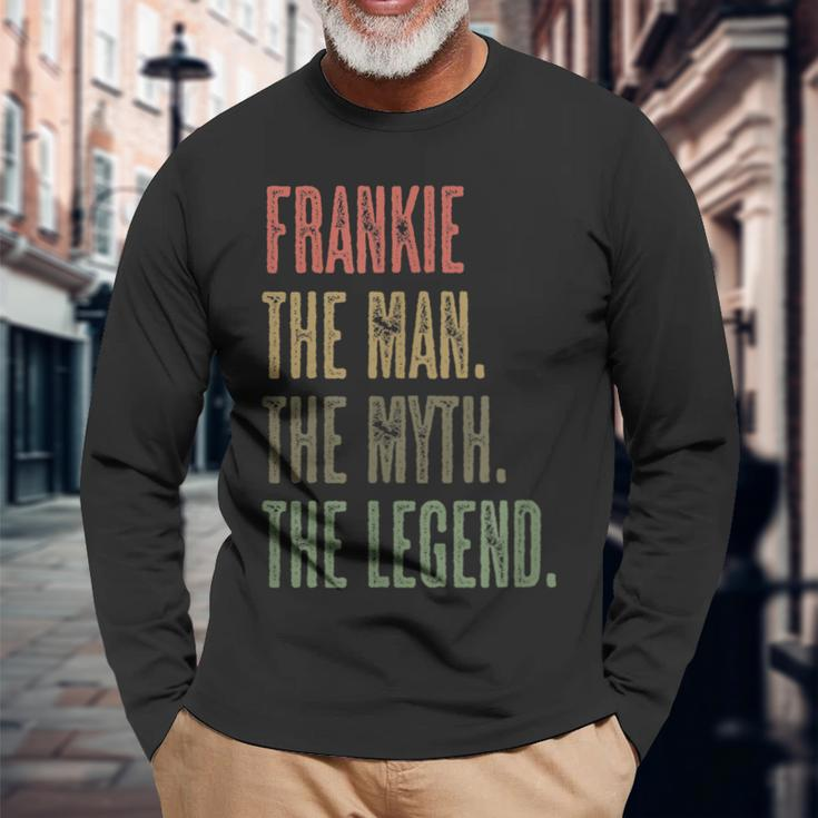 Frankie The Man The Myth The Legend Men Boys Name Long Sleeve T-Shirt Gifts for Old Men