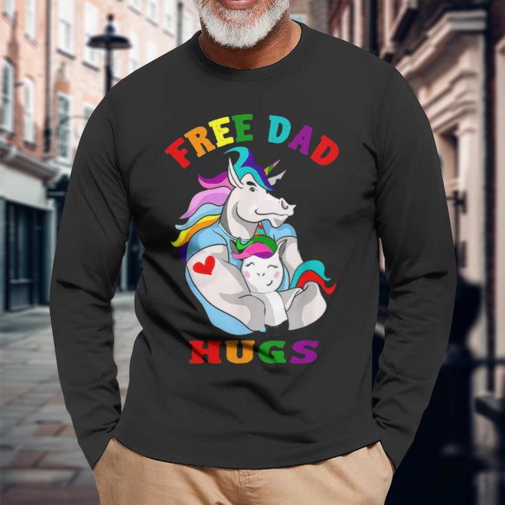 Free Dad Hugs Lgbt Gay Pride V2 Long Sleeve T-Shirt Gifts for Old Men