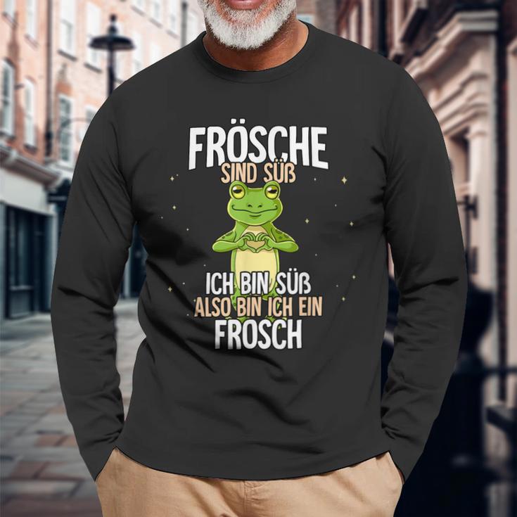 Frösche Sind Süß Frosch Langarmshirts Geschenke für alte Männer