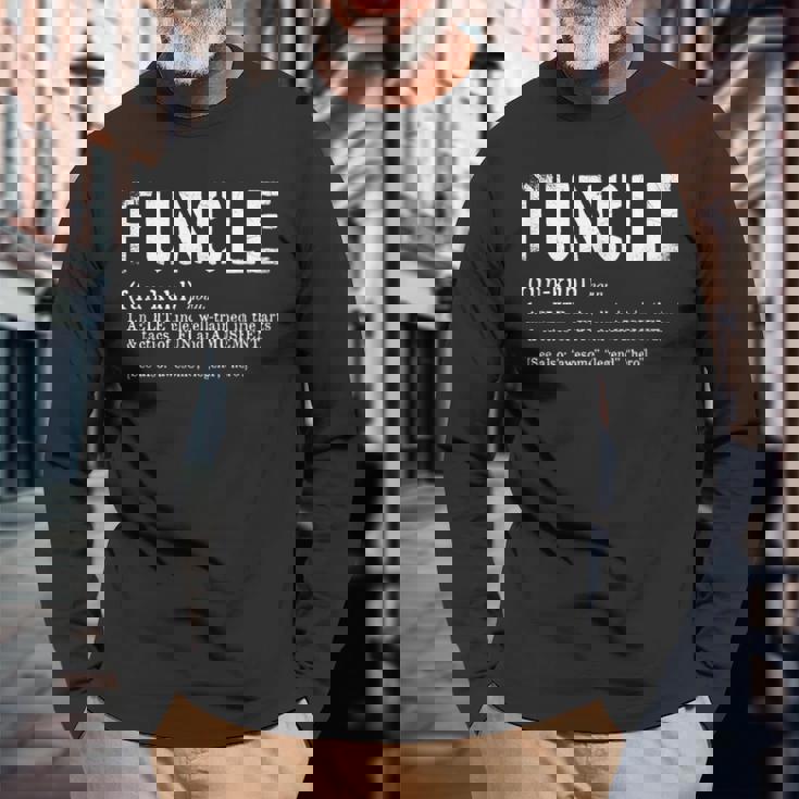 Funcle MilitaryFor Military And Veteran Fun Uncles Long Sleeve T-Shirt Gifts for Old Men