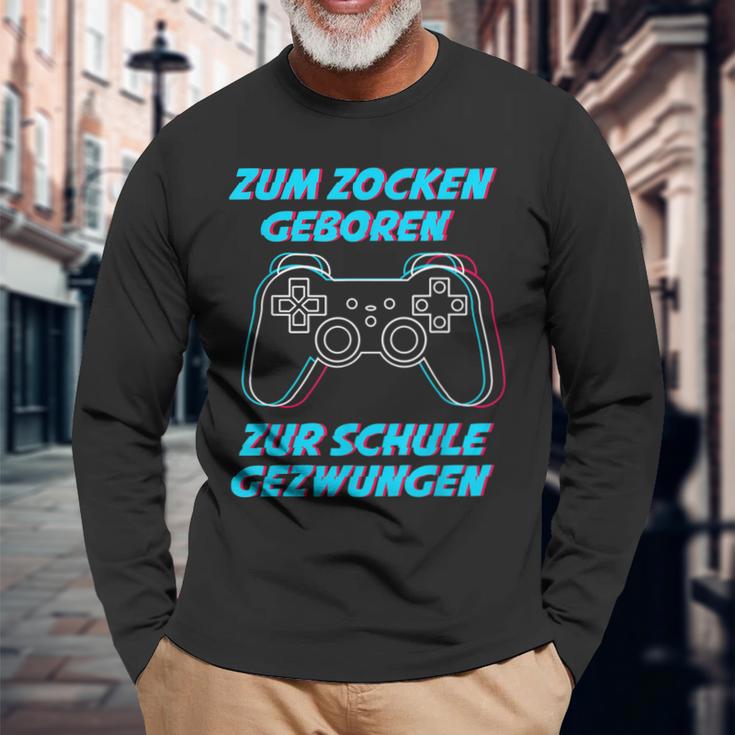 Gamer Videospiele Konsole Ps5 Gaming Geburtstag Zocken Langarmshirts Geschenke für alte Männer