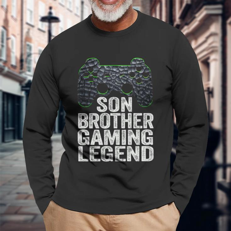 Gaming For Teenage Boys Son Brother Gaming Legend Long Sleeve T-Shirt Gifts for Old Men