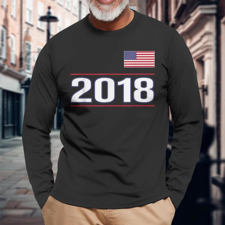 Geburtstag 2018 Langarmshirts mit Amerikanischer Flagge für Männer und Frauen Geschenke für alte Männer
