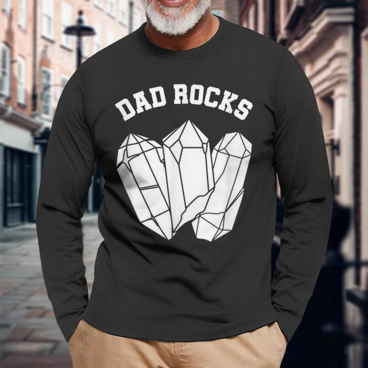 Geologist Dad Rocks Rock Collector Geology Men Women Long Sleeve T-shirt Graphic Print Unisex Gifts for Old Men