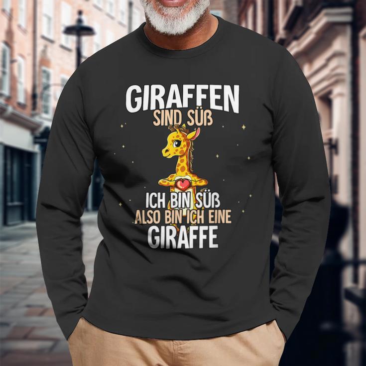 Giraffen Sind Süß Giraffe Langarmshirts Geschenke für alte Männer