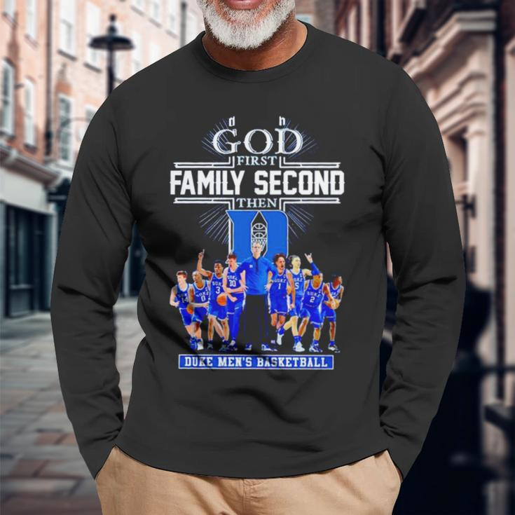 God First Second Then Duke Men’S Basketball Long Sleeve T-Shirt T-Shirt Gifts for Old Men