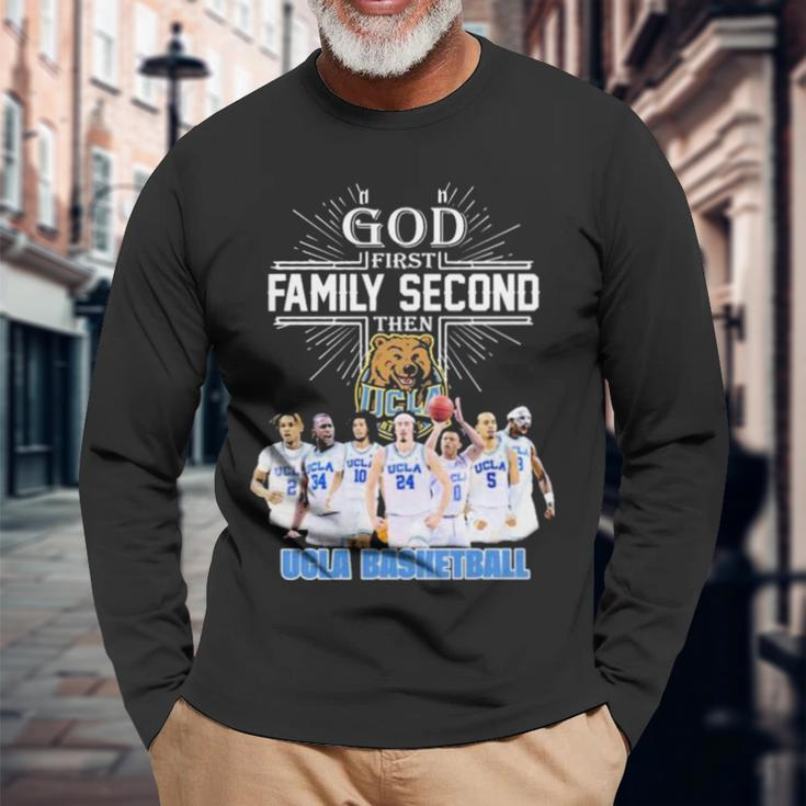 God First Second Then Team Sport Ucla Basketball Long Sleeve T-Shirt T-Shirt Gifts for Old Men