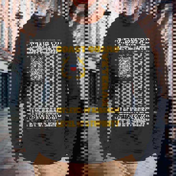 Grumpy Old Coast Guard United States Military Veteran Long Sleeve T ...