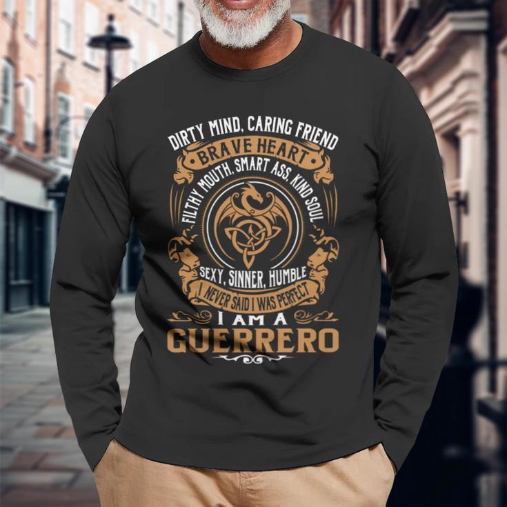 Guerrero Brave Heart Long Sleeve T-Shirt Gifts for Old Men