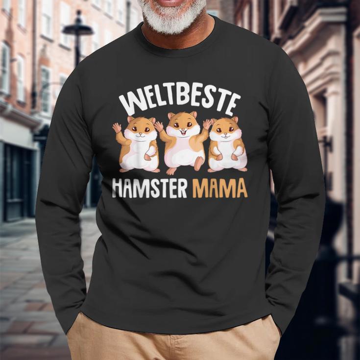 Hamster Mama Goldhamster Damen Mädchen Langarmshirts Geschenke für alte Männer