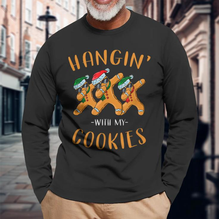 Hangin With My Cookies Lebkuchen-Weihnachtslehrer Lustig Langarmshirts Geschenke für alte Männer